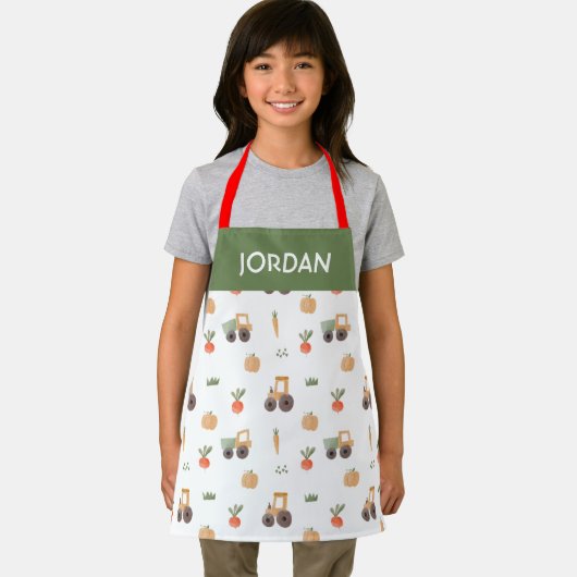 Boerderij Garden Waterverf Fun Pattern Schort (Insitu)