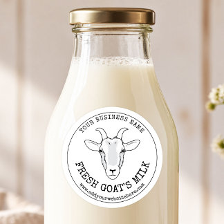 Boerderij Geitenmelk Kaas Label Rustic Zwart & Wit