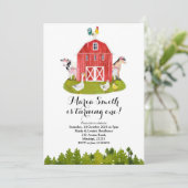 Boerderij GIrl Birthday Kaart (Staand voorkant)