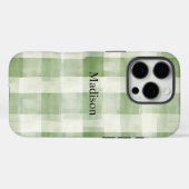 Boerderij Green Cream Plaid Case-Mate iPhone Case (Achterkant (horizontaal))