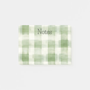 Boerderij Green Cream Plaid Post-it® Notes