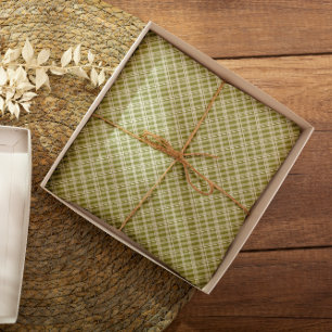 Boerderij Green Tartan Plaid Tissuepapier