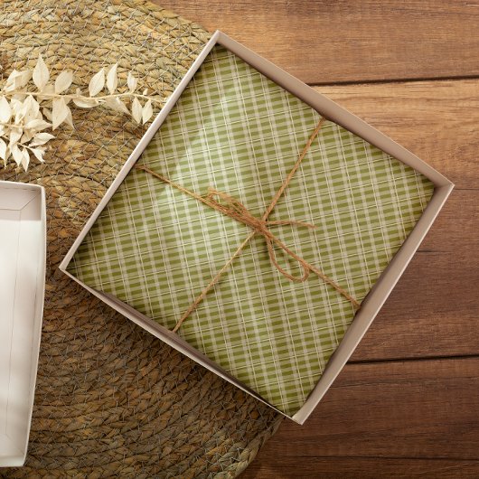 Boerderij Green Tartan Plaid Tissuepapier