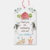 Boerderij Groen Barnyard Verjaardag Cadeaulabel (Voorkant)