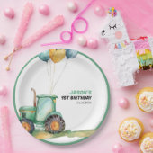 Boerderij Groene Tractor Verjaardag Papieren Bordje (Feest)