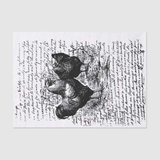 Boerderij Haan decoupage Tissuepapier (Voorkant)