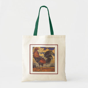 Boerderij Haan Retro Country Illustration Tote Bag