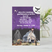  Boerderij Halloween Tractor Party Kaart (Staand voorkant)
