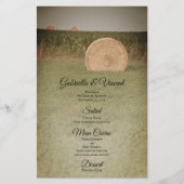 Boerderij Hay Bales Country Wedding Menu (Voorkant)