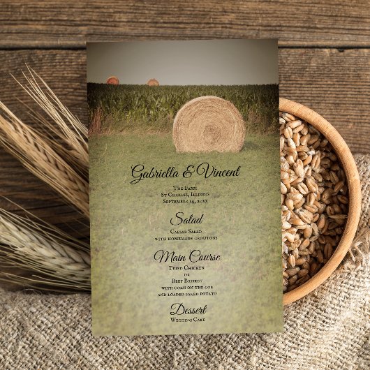 Boerderij Hay Bales Country Wedding Menu