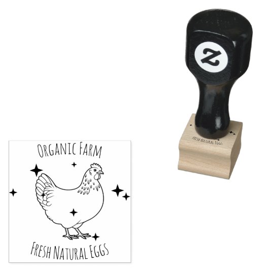 Boerderij Hen | Eieren Rubberstempel (Gestempeld)