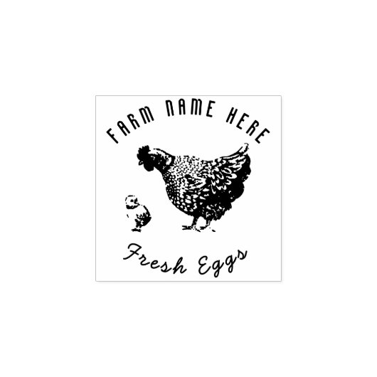 Boerderij Hen | Eieren Rubberstempel (Afrduk)