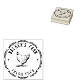 Boerderij Hen | Gepersonaliseerde Egg Rubber Stamp Rubberstempel (Gestempeld)