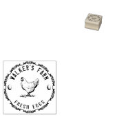 Boerderij Hen | Gepersonaliseerde Egg Rubber Stamp Rubberstempel (Gestempeld)