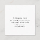  Boerderij Hen Line Art Visitekaartje (Achterkant)