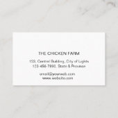 Boerderij Hen Line Art Visitekaartje (Achterkant)