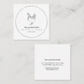  Boerderij Hen Line Art Visitekaartje (Voorkant / Achterkant)