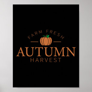 Boerderij herfst Harvest Cute Pumpkin Patch Herfst Poster