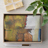 Boerderij - herfstwitpapier voor ontkoppeling van  tissuepapier (Geschenk)