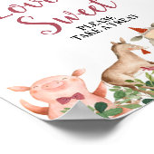 Boerderij House Animals Barnyard Love is Sweet Poster (Hoek)