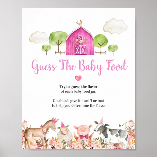 Boerderij House Animals Barnyard Raad Baby Poster (Voorkant)