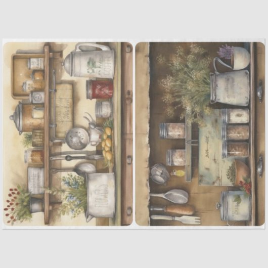 Boerderij House Kitchen Tissuepapier (Voorkant)