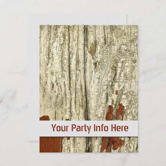 Boerderij hout vervaagd afbladderende verf shabby kaart (Voorkant / Achterkant)