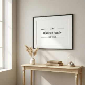 Boerderij-huis op maat gemaakt familienaambord poster