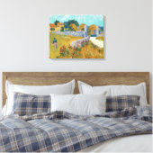 Boerderij in de Provence | Vincent van Gogh Canvas Afdruk (Insitu (Slaapkamer))