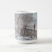 BOERDERIJ IN DE WINTER 1786  Kunst Kerst Mok (Center)