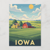 Boerderij in Iowa Reizen Briefkaart (Voorkant)