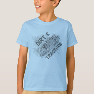 Boerderij jongen, vuil en trekkers, T-shirt voor b