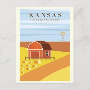  Boerderij Kansas Briefkaart