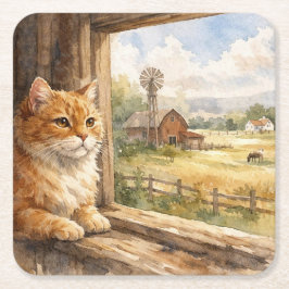 Boerderij Kat Onderzetters