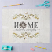 Boerderij Katoen Herfst Foliage Grijs Mosterd Home Tissuepapier (Craft)