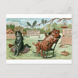 Boerderij Katten van Louis Wain Briefkaart