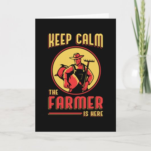 Boerderij Keep Calm Farmer Farming Tractor Grappig Kaart (Voorkant)