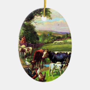 Boerderij Keramisch Ornament
