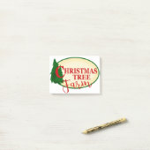 Boerderij kerstbomen post-it® notes (Op bureau)