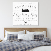 Boerderij kerstbomen, vers canvas afdruk (Insitu (Slaapkamer))