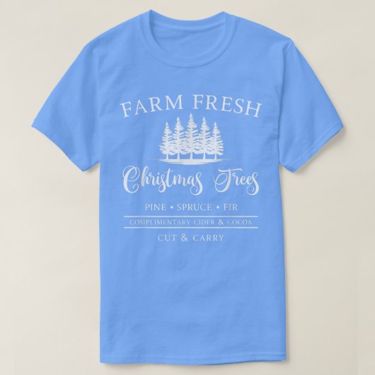 Boerderij kerstbomen, vers t-shirt (Design voorkant)