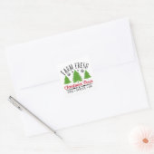 Boerderij kerstbomen, vers vierkante sticker (Envelop)