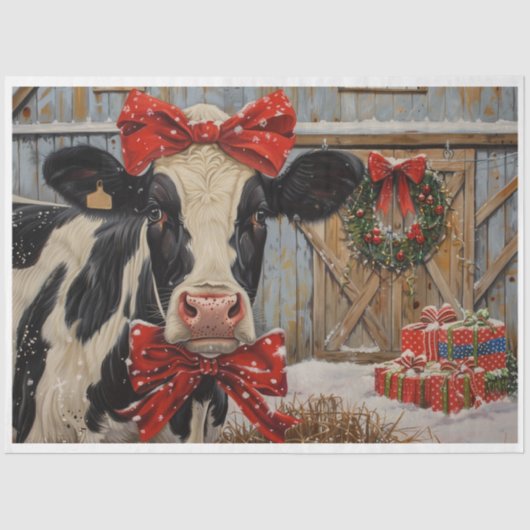 Boerderij Kersthuis Tissuepapier (Voorkant)