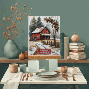 Boerderij Kerstmagie Vintage Rustiek Acryl Bord
