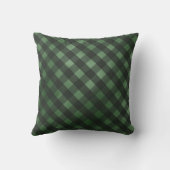 Boerderij Kerstmis Geruite Familienaam Kussen (Achterkant)