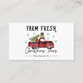 Boerderij kerstmis verse bomen visitekaartje (Voorkant)