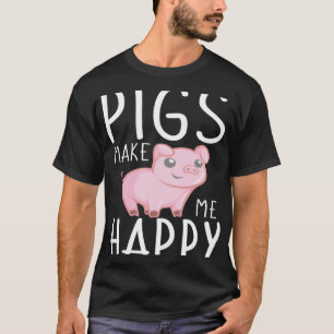 Boerderij Kinder Varkens maken me blij T-shirt