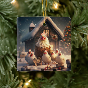 Boerderij Kip Dier, Kawaii Leuke Pet Lover Gift Keramisch Ornament