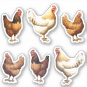 Boerderij Kip Hen Bird Journal Planner Sticker (Voorkant)