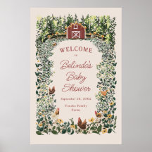 Boerderij Kippen Charmerende Baby Shower Ontvangst